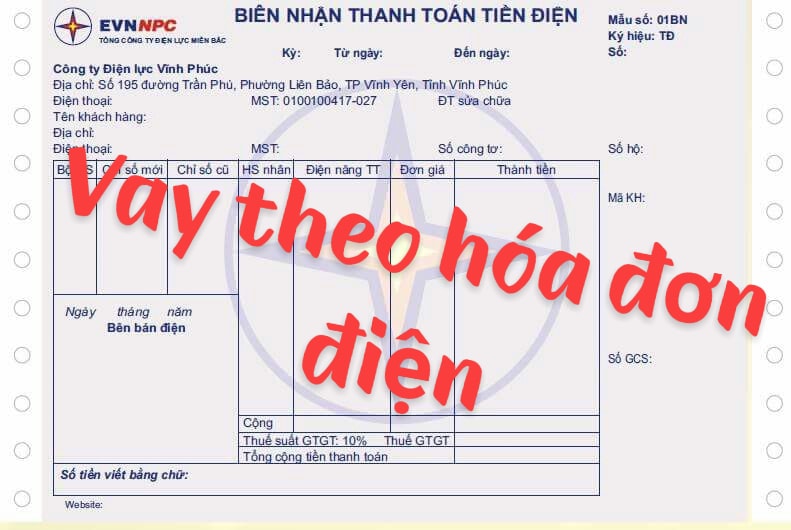 ngan hang cho vay bang hoa don dien nuoc 2