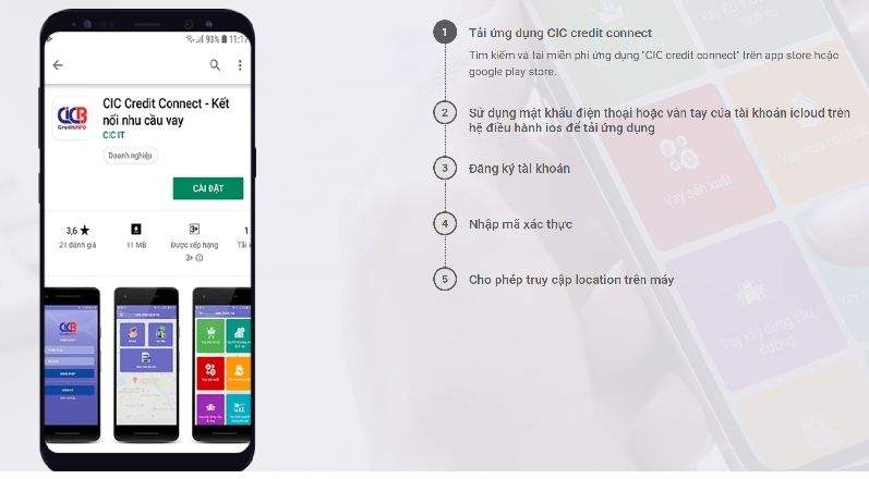 Giao diện App kiểm tra CIC