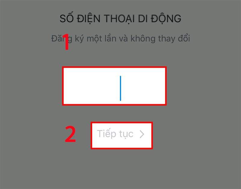 Nhập số điện thoại