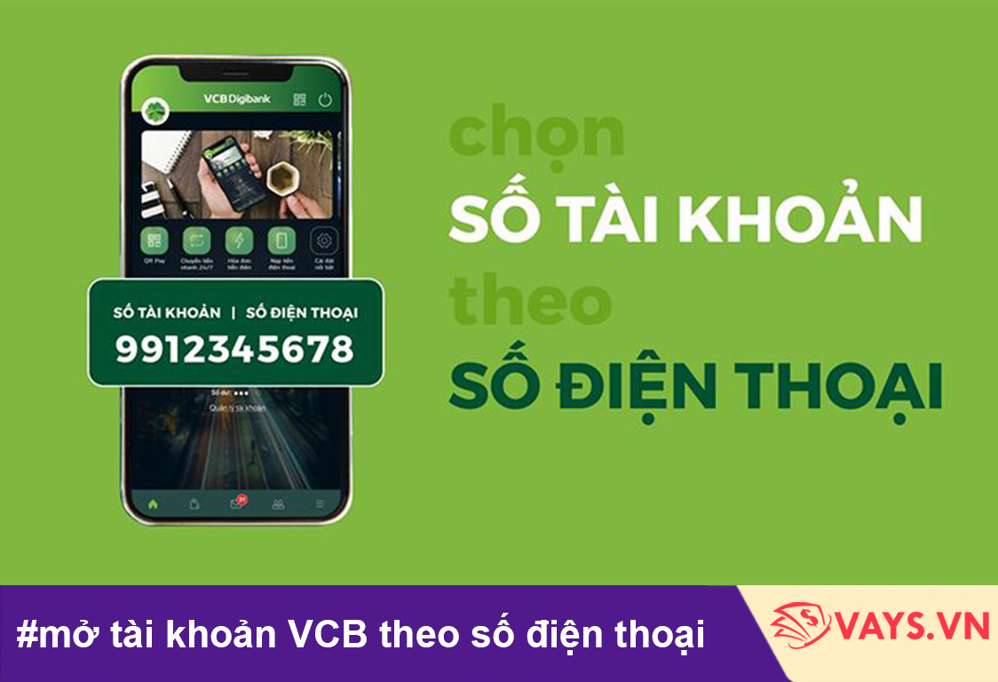 mo tai khoan vietcombank theo so dien thoai