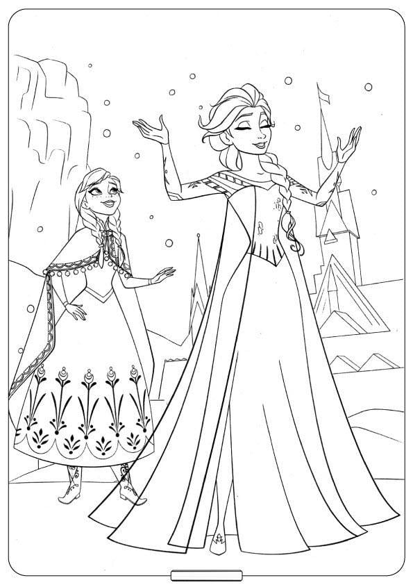Tranh Tô Màu Công Chúa Elsa Và Anna - Kiến Thức Vui