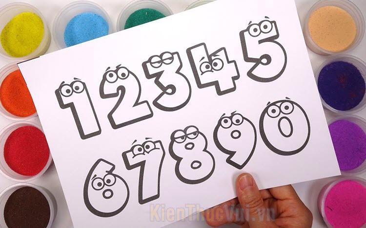 Vẽ và tô màu sắc Số Đếm 110 cho tới Bé Học giản dị và đơn giản  Mầm Non Đô Thị Việt Hưng