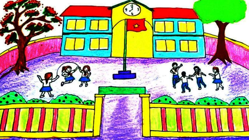 Hướng dẫn vẽ ngôi trường đẹp bằng Phần mềm Paint  Tin học lớp 3  HOW TO  DRAW SCHOOL IN MS PAINT  Tilado