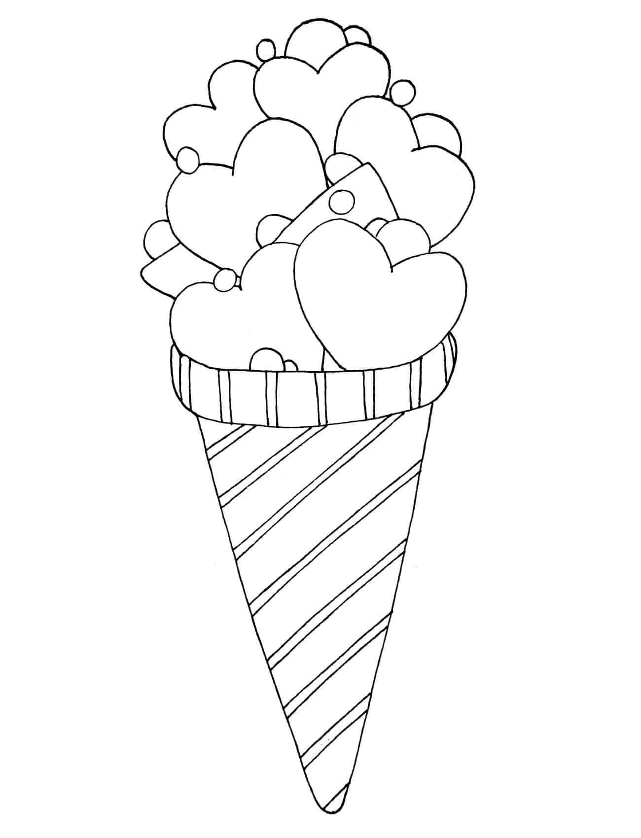 Tranh tô màu cây kem « in hình này