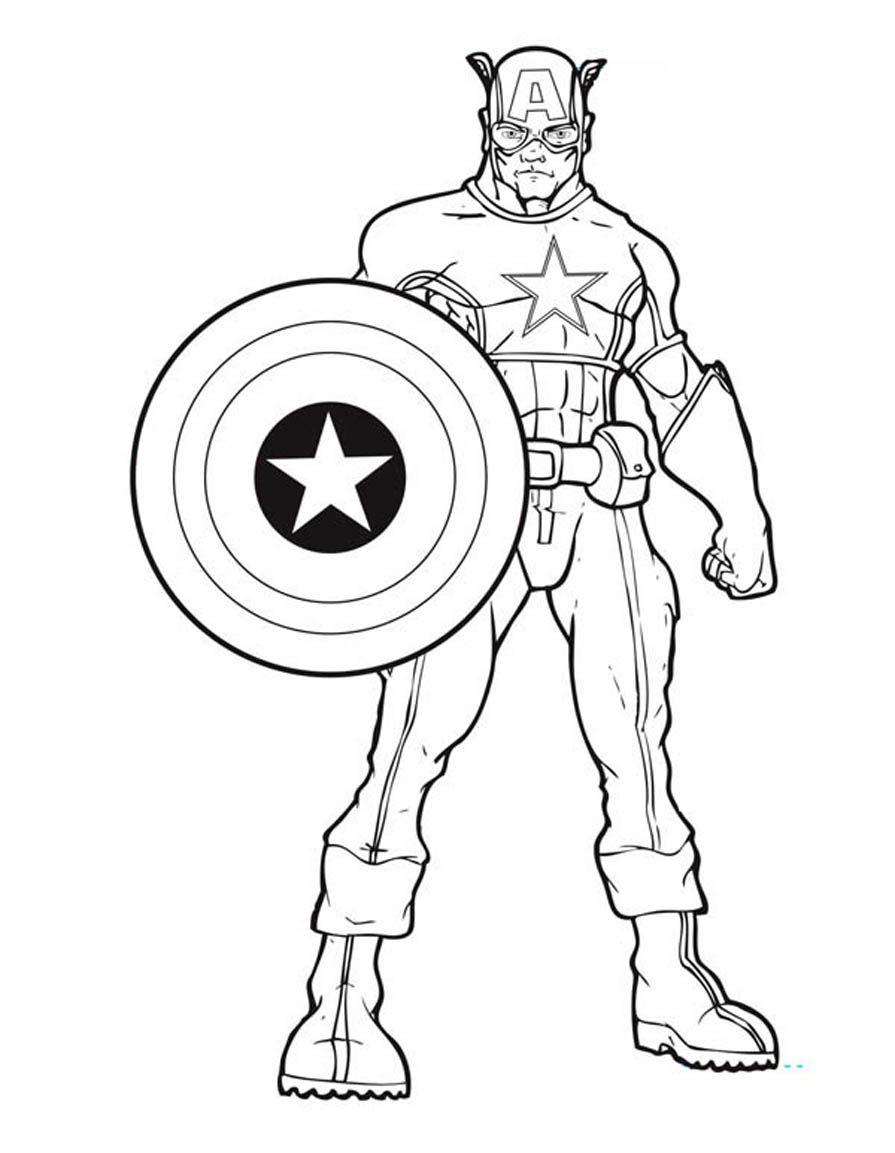 Tuyển tập mẫu tranh tô màu Captain America siêu ngầu cho bé