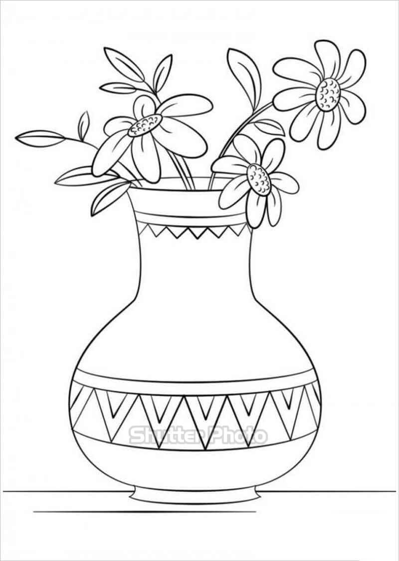 Cách vẽ bình hoa  Dạy Vẽ