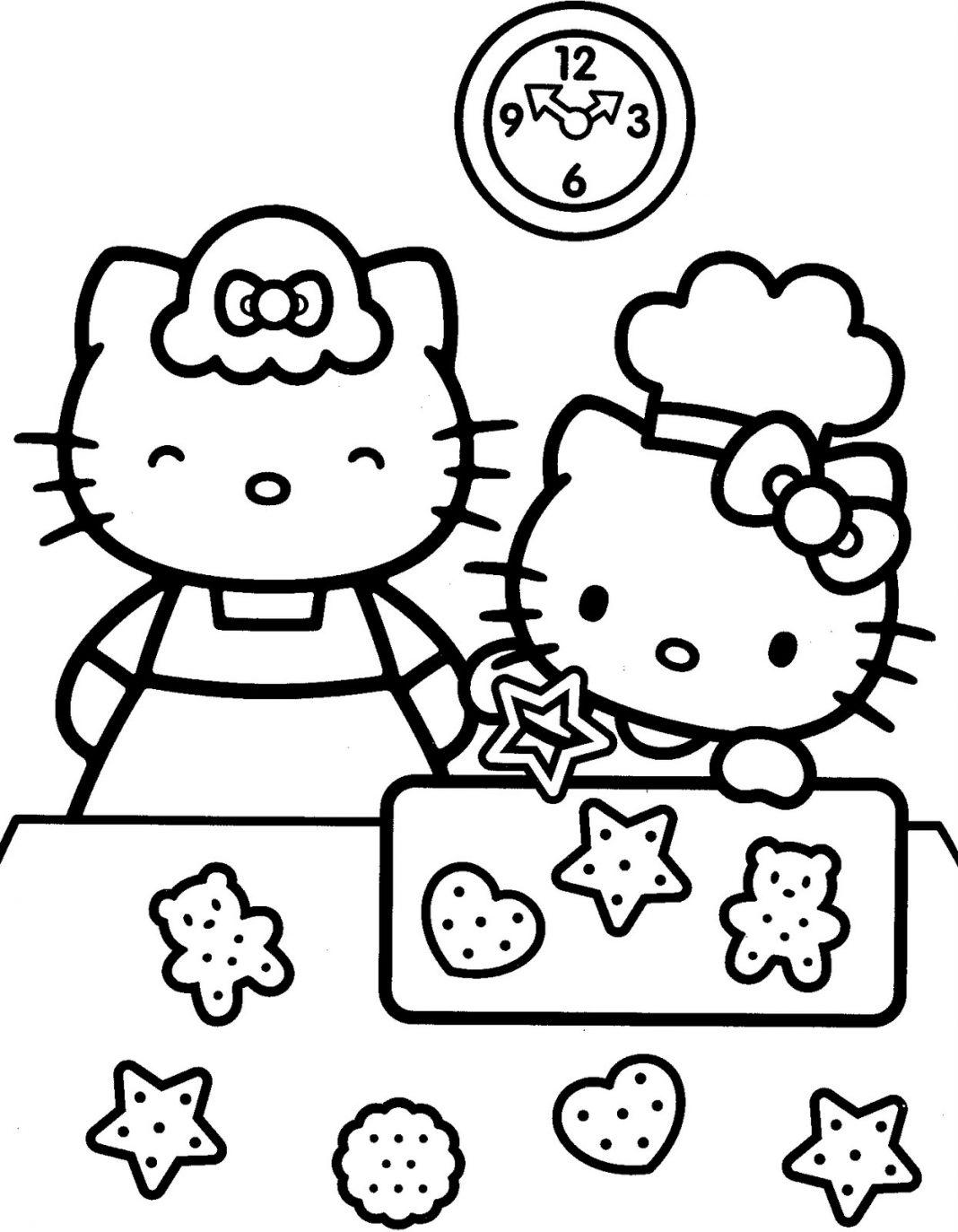 Tuyển tập mẫu tranh tô màu Hello Kitty siêu dễ thương