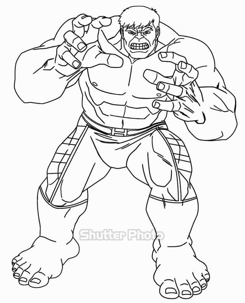 Tranh Tô Màu Hulk  Người Khổng Lồ Xanh Đẹp Mạnh Mẽ