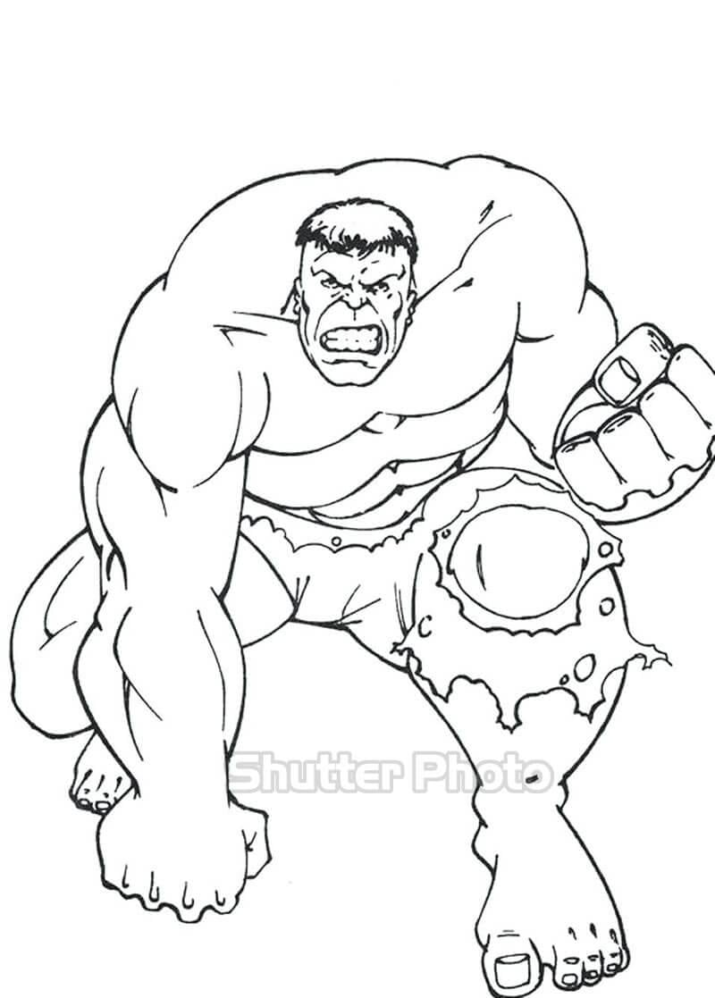 Tranh Tô Màu Hulk  Người Khổng Lồ Xanh Đẹp Mạnh Mẽ