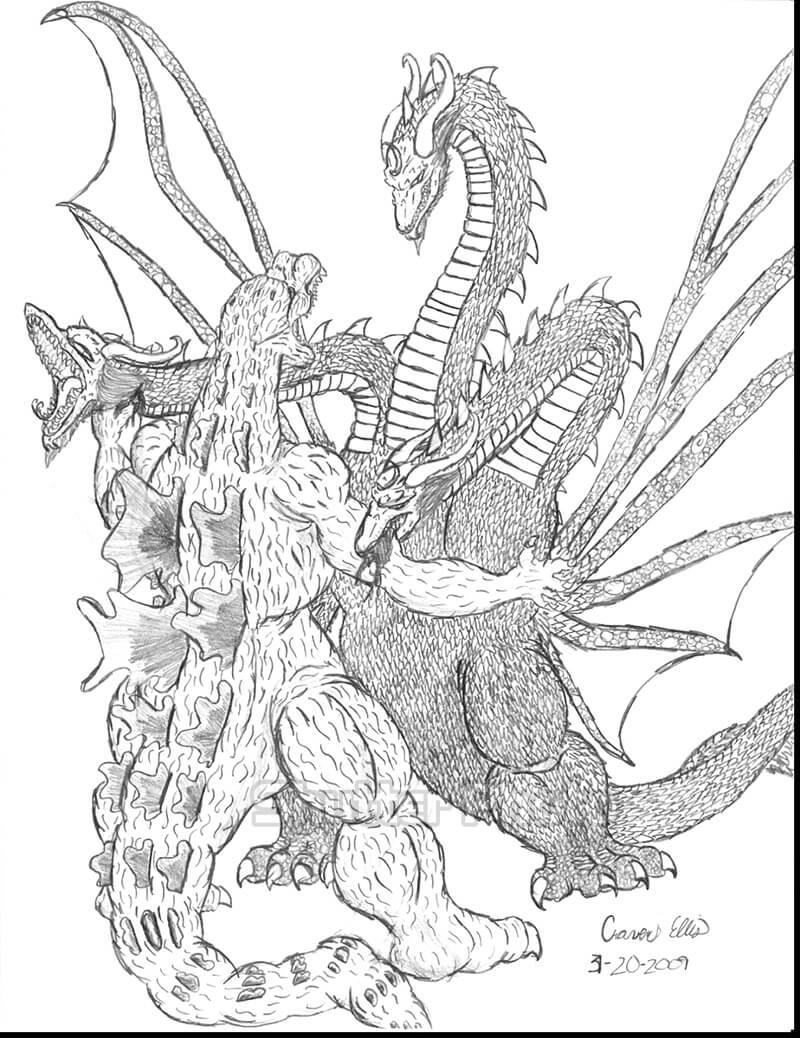 Draw and Coloring Godzilla  Tập vẽ và tô màu Godzilla  YouTube